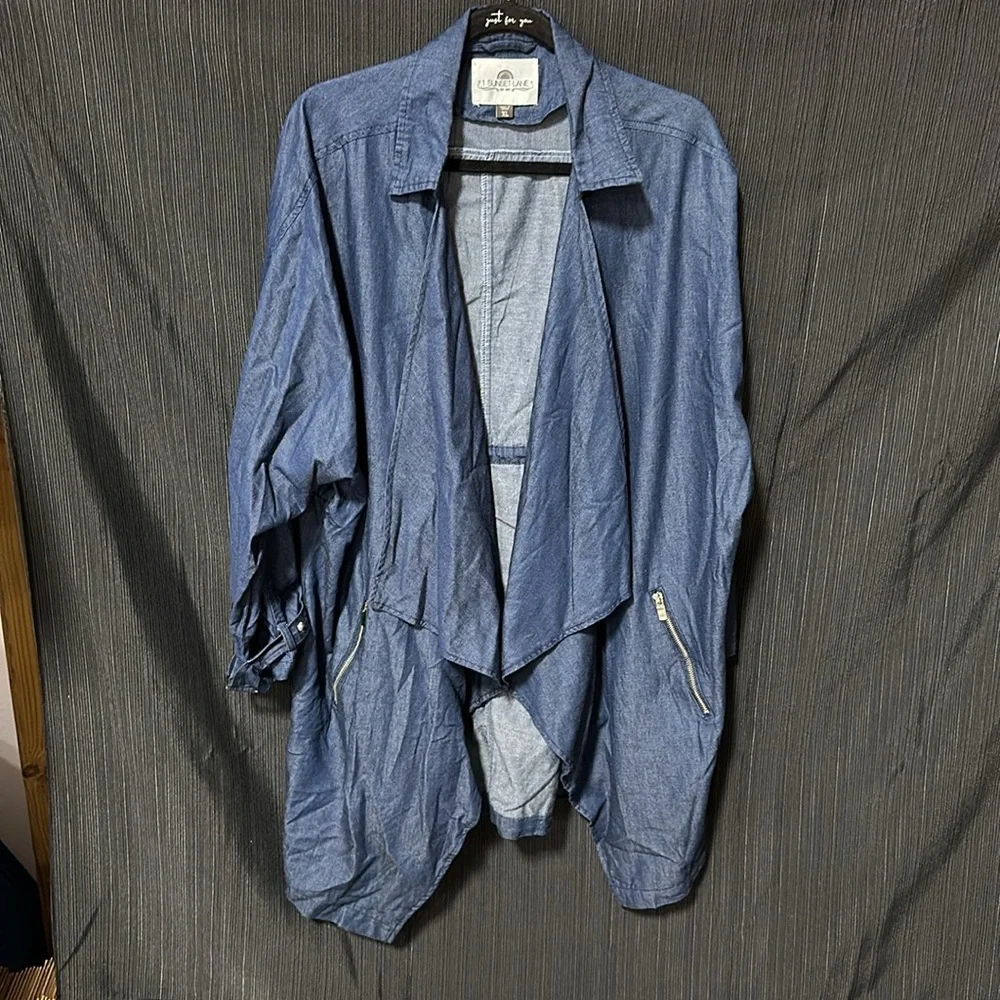 1 Sunset‎ Lane Tops | Chambray Draped Wrap | Color: Blue | Size: Xl../ M-27